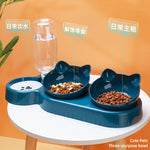 PetJoy Double Bowl Automatic Drinking Station - Protective Cervical Spine Design for Happy, Healthy Pets