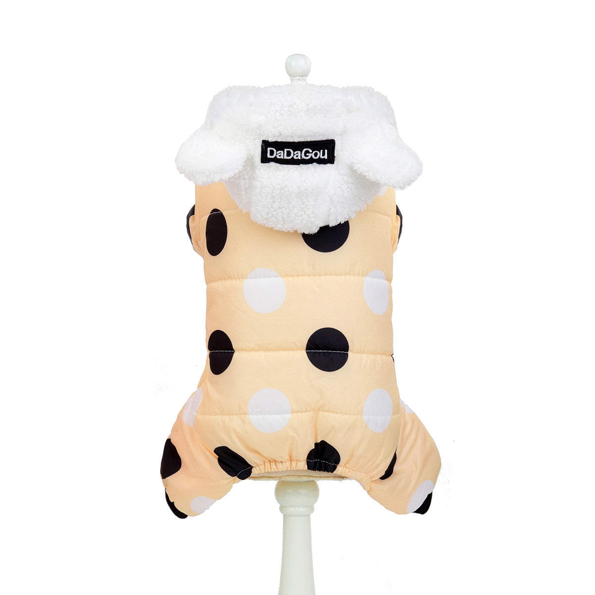 Polka Dot Four-Leg Cotton Dog Winter Coat – Warm Pet
