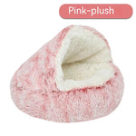 CozyNest Semi-Closed Cat Bed | All-Season Comfort for Small Dogs & Cats | Warm & Inviting Winter Retreat
