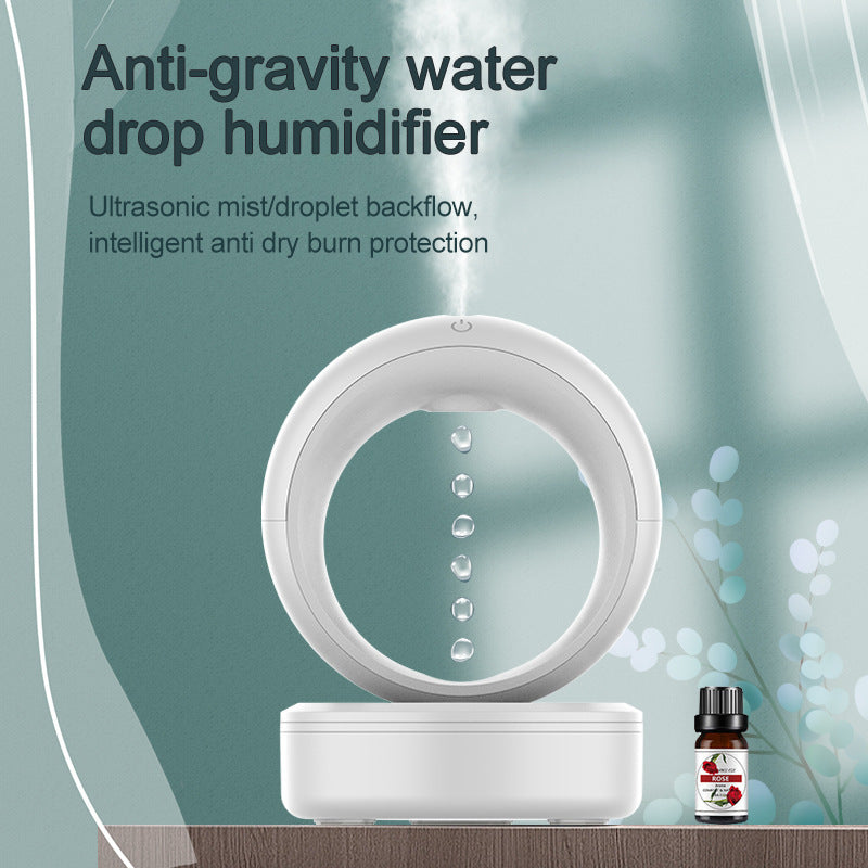 Humidificateur d'air anti-gravité Humidificateur silencieux à contre-courant Humidificateur lévitant à gouttes d'eau Brumeur Humidificateurs électriques