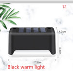 Nueva actualización Lámpara solar de valla LED impermeable Luces solares de cubierta Luz solar de paso al aire libre para escaleras de patio, camino de jardín, patio de paso
