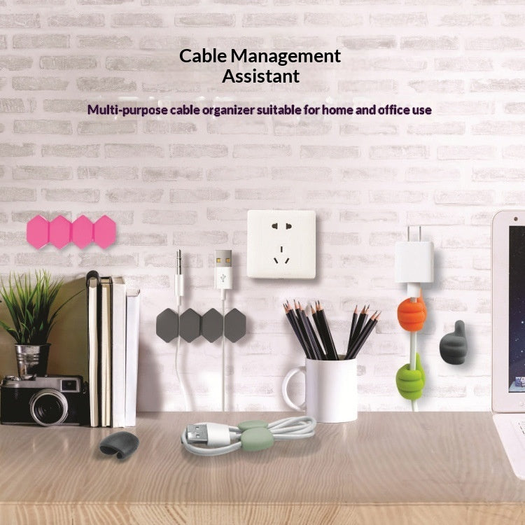 Organizador de cables de alimentación con clip