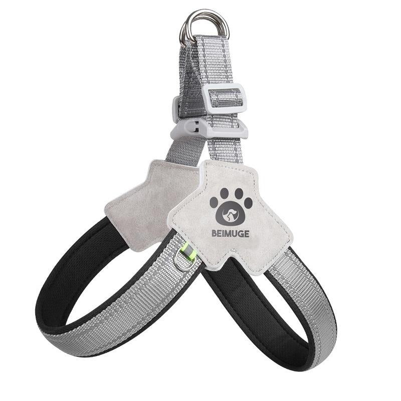 Pawsitive Vibes Adjustable No-Pull Pet Harness & Leash Set – Comfortable, Reflective, Easy Control for Training & Walking