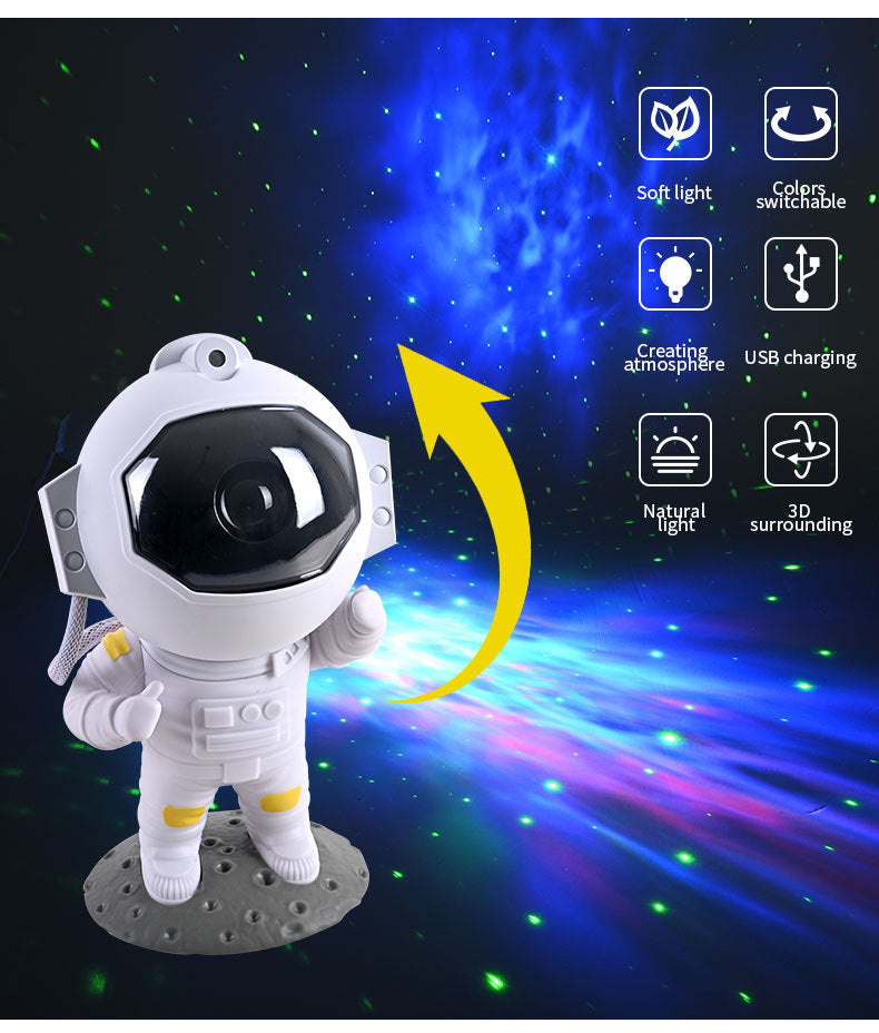Proyector de Estrellas Galaxy, Luz Nocturna de Cielo Estrellado, Lámpara de Astronauta, Decoración para el Hogar, Adorno de Habitación, Luminarias Decorativas para Dormitorio, Regalo