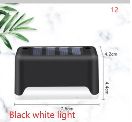 Nueva actualización Lámpara solar de valla LED impermeable Luces solares de cubierta Luz solar de paso al aire libre para escaleras de patio, camino de jardín, patio de paso