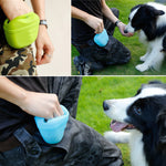 Lime green and light blue pet treat waist bag for training rewards