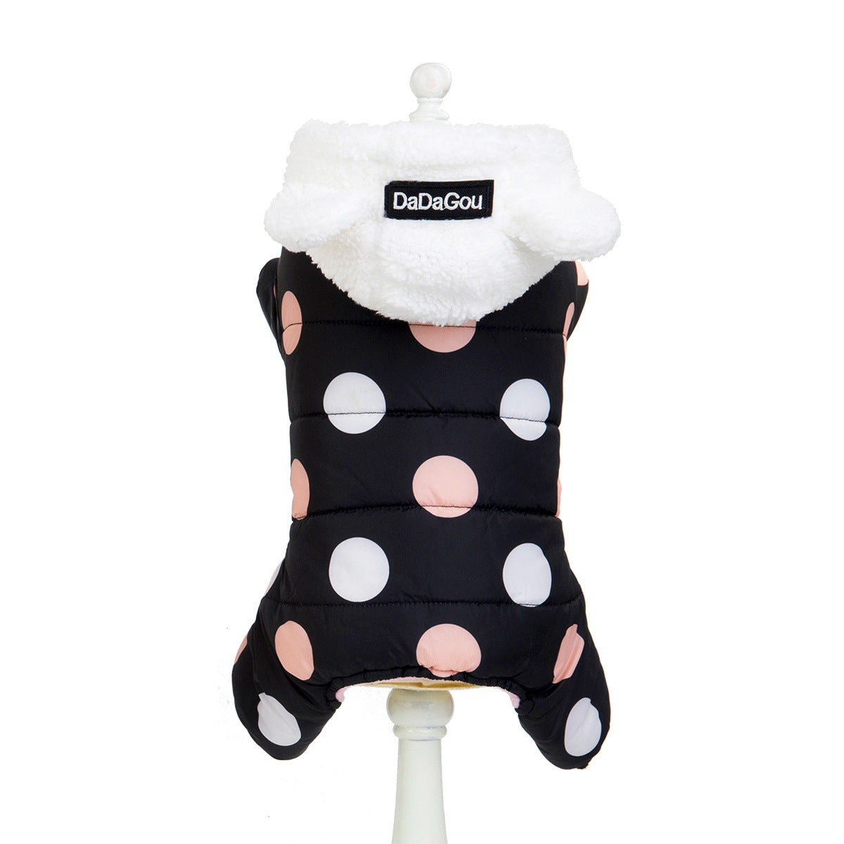 Polka Dot Four-Leg Cotton Dog Winter Coat – Warm Pet
