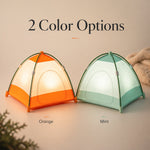 3D Printed Tent Shaped Night Light 3 Light Modes Touch Control Bedside Lamp