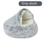 CozyNest Semi-Closed Cat Bed | All-Season Comfort for Small Dogs & Cats | Warm & Inviting Winter Retreat