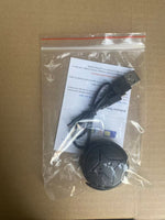 Mini GPS tracker with strong magnet accessories in plastic bag, black round device