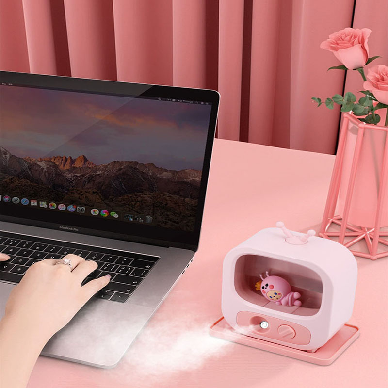 Creative Home Desktop Small TV Shape Humidifier Atmosphere Lights