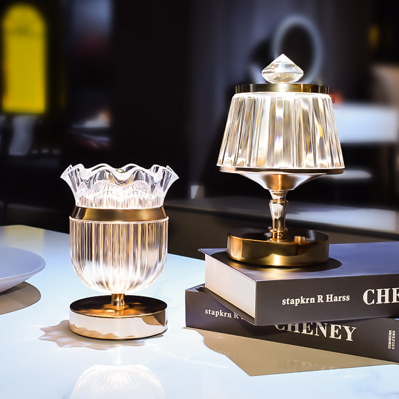 Restaurant Bedroom Bedside Small Night Light With Built-in Battery