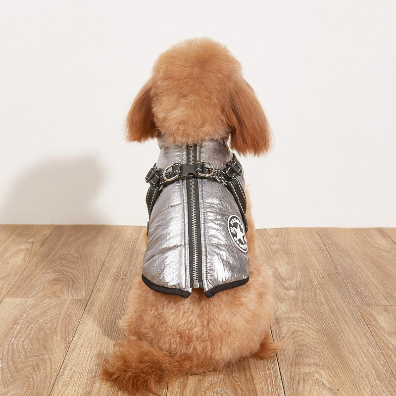 Fleece-Lined Reflective Dog Cotton-Padded Winter Coat