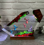 Dragon And Castle Handmade Resin Lamp