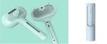Self-cleaning pet hair remover brush with mist, mint comb head and USB handle