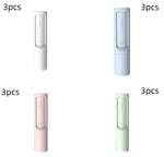 Reusable pet hair lint roller brush, assorted colors, 3 pcs