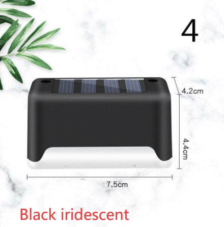 Nueva actualización Lámpara solar de valla LED impermeable Luces solares de cubierta Luz solar de paso al aire libre para escaleras de patio, camino de jardín, patio de paso