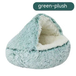 CozyNest Semi-Closed Cat Bed | All-Season Comfort for Small Dogs & Cats | Warm & Inviting Winter Retreat
