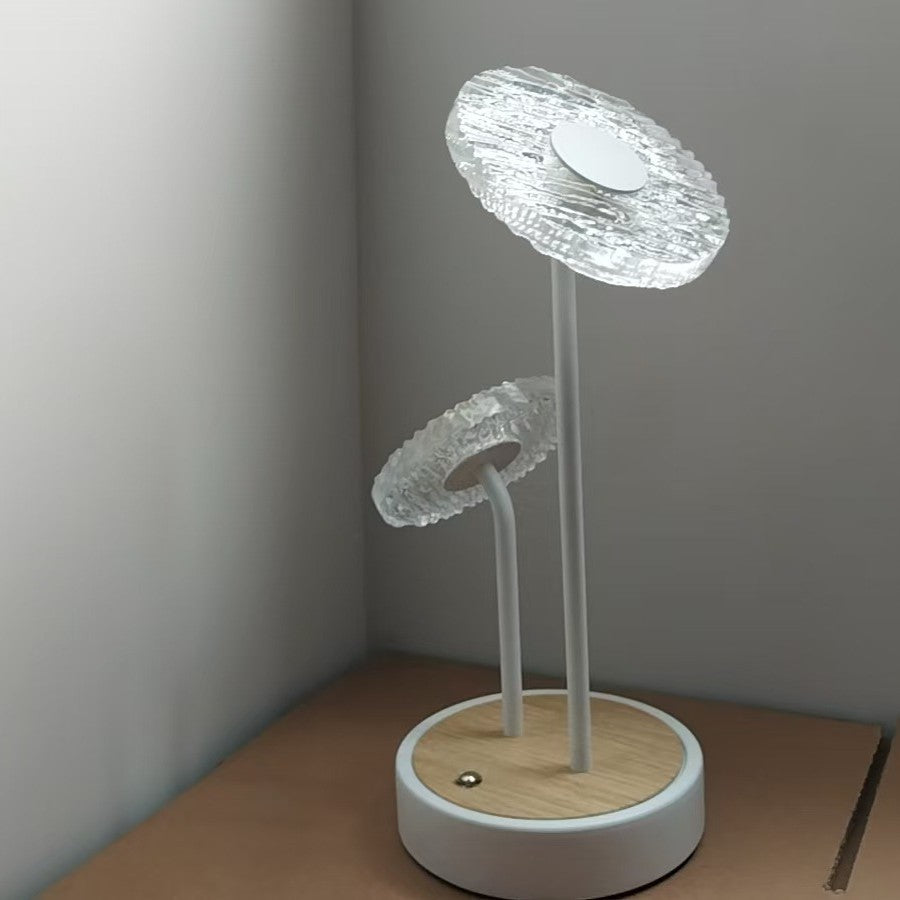 Luz nocturna para sala de estar, decoración de hotel, lámpara de mesa recargable de loto LED creativa