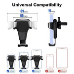 Soporte Universal de Gravedad para Teléfono, Montaje para Rejilla de Ventilación de Coche, Soporte de Metal para Móvil, Soporte GPS para Smartphone, Soporte de Cuna para Rejilla de Ventilación para Teléfono Móvil