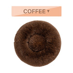 Fluffy Donut Dog Bed | Cozy Plush Cushion for Small & Large Pets | Washable & Calming Design