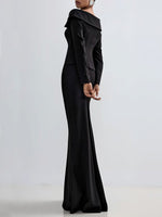 Elegant Luxe Black Double-Breasted Jacket & Long Skirt Suit for a Bold Statement