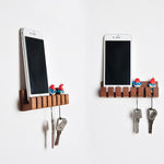Desktop Wire Storage Box Solid Wood Organizer Data Charging Cable Fixing Device