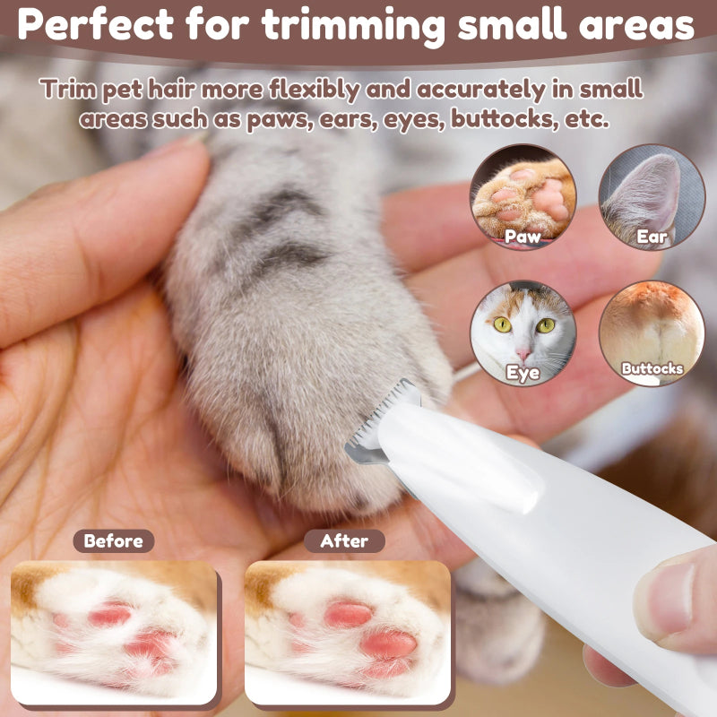 Recortadora de Patas LED PetGroom Pro - Cortapelos para Perros Impermeable y de Cuchilla Ancha para un Aseo sin Esfuerzo