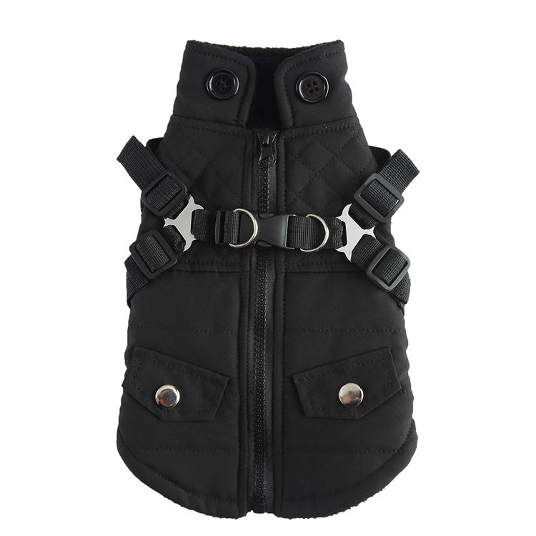 Dog Winter Zipper Jacket – Cotton Warm Pet Coat