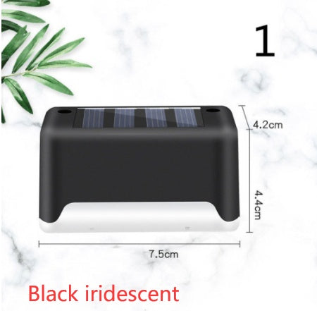 Nueva actualización Lámpara solar de valla LED impermeable Luces solares de cubierta Luz solar de paso al aire libre para escaleras de patio, camino de jardín, patio de paso