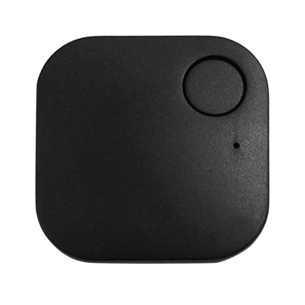 Black square anti-lost finder patch with round button and indicator dot