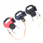 PawPal Retractable Dog Leash for Small Dogs - Reflective, 360° Swivel, Dual Lead with Lights