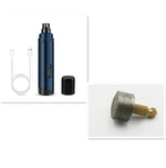 Pet nail grinder kit with USB cable, black cap, and replacement grinding head