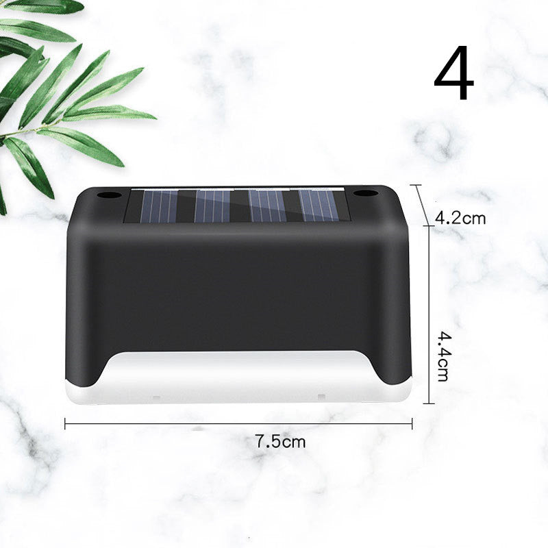 Nueva actualización Lámpara solar de valla LED impermeable Luces solares de cubierta Luz solar de paso al aire libre para escaleras de patio, camino de jardín, patio de paso