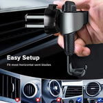 Soporte Universal de Gravedad para Teléfono, Montaje para Rejilla de Ventilación de Coche, Soporte de Metal para Móvil, Soporte GPS para Smartphone, Soporte de Cuna para Rejilla de Ventilación para Teléfono Móvil