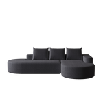 Modern Curved Sofa ,Chenille Upholstered Sectional Sofa Couch Set,Modular 108.5 L Shaped Sectional Living Room Sofa Set With 3 Pillows,Free Combination Sofa Couch For Living Room,Bedroom