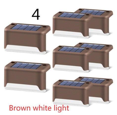 Nueva actualización Lámpara solar de valla LED impermeable Luces solares de cubierta Luz solar de paso al aire libre para escaleras de patio, camino de jardín, patio de paso