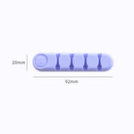 No Hole Punching Bear Pattern Silicone Data Cable Organizer