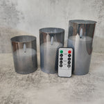 Electroplated Glass LED Electronic Candle Lights Wholesale Rechargeable