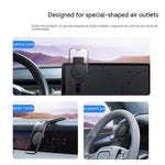 Magnetic phone holder for car air outlet with round head and extendable clip