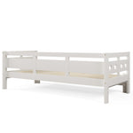 Daybed Cabin Bed Wooden 3FT Single Sofa Guest Bed Sofa Bed, Pull Out Trundle Wooden Bed Heart-Shaped For Children Adults Bed For Living Room And Bedroom -90 X190 Cm -White