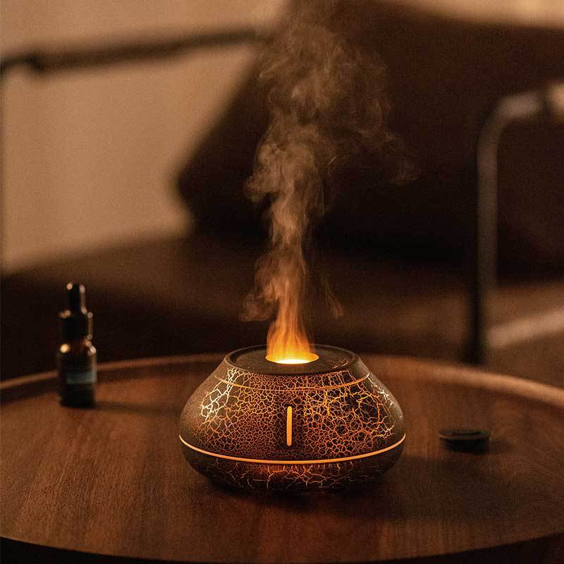 Nuevo humidificador colorido de simulación de llama, difusor de aroma, humidificador de escritorio creativo para el hogar y la habitación