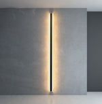 Minimalist LED wall lamp, tall vertical acrylic light bar with warm light