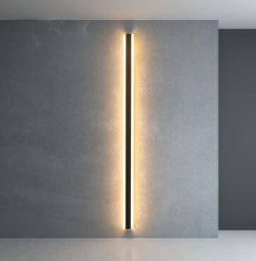 Minimalist LED wall lamp, tall vertical acrylic light bar with warm light
