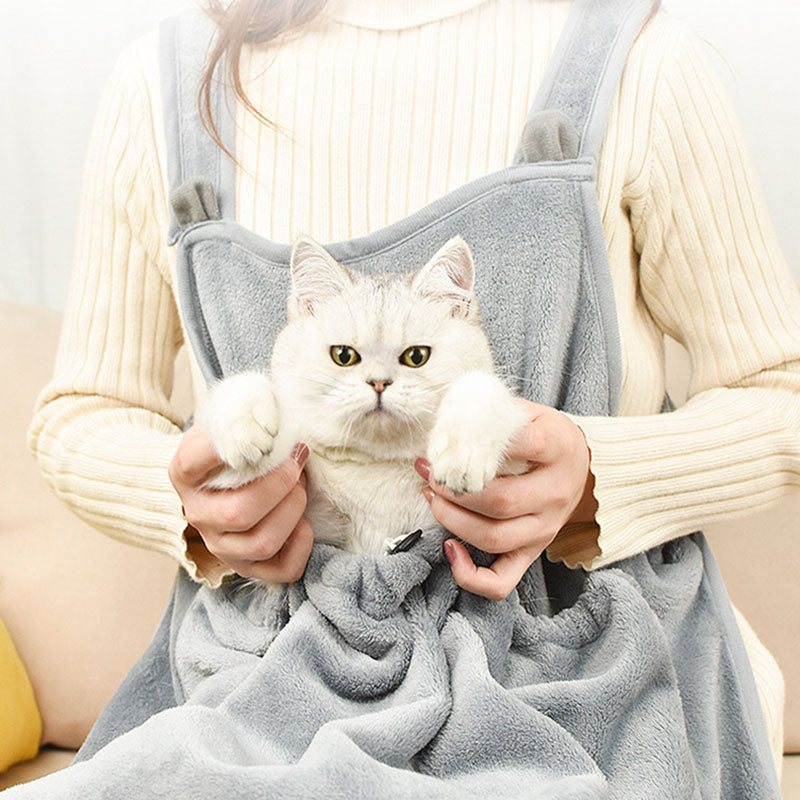 Anti-Scratch Cat Apron – Soft Plush Pet Camisole