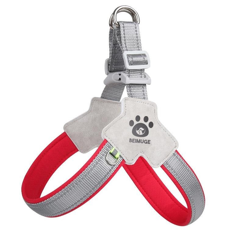 Pawsitive Vibes Adjustable No-Pull Pet Harness & Leash Set – Comfortable, Reflective, Easy Control for Training & Walking