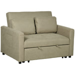 Loveseat Sofa Bed – Click-Clack Convertible Settee, Light Brown