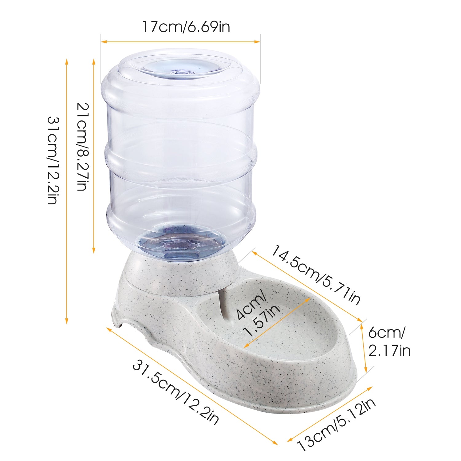 PetHydrate 3.5L Automatic Pet Water Dispenser - Self-Dispensing Gravity Feeder for Cats & Dogs