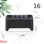 Nueva actualización Lámpara solar de valla LED impermeable Luces solares de cubierta Luz solar de paso al aire libre para escaleras de patio, camino de jardín, patio de paso