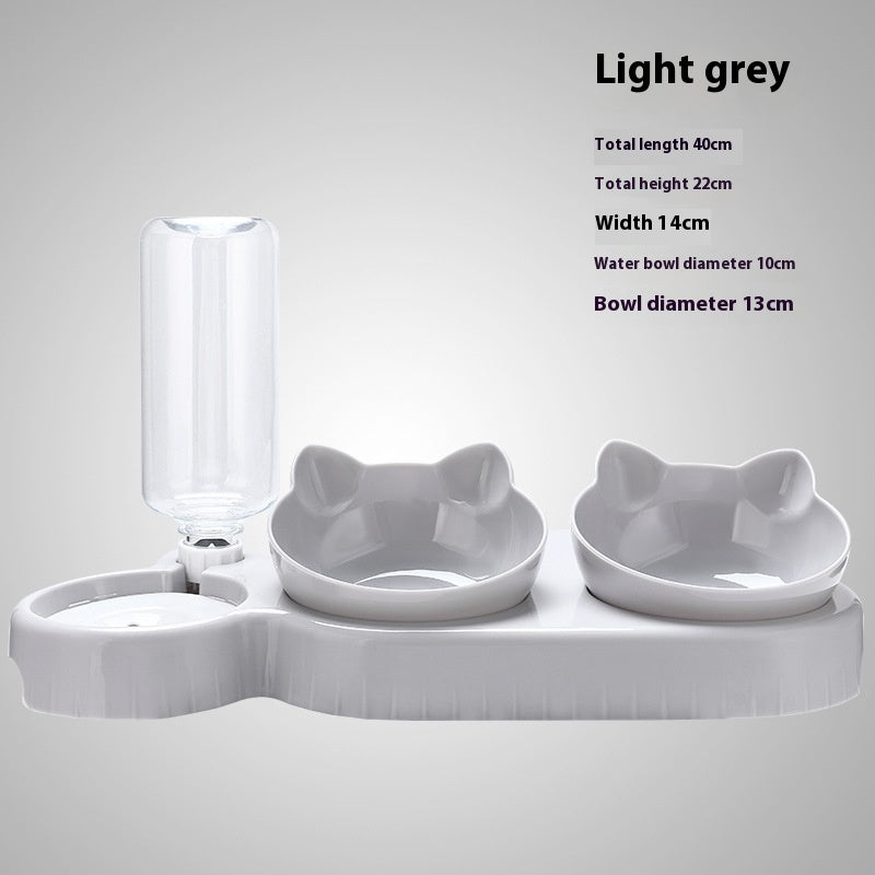PetJoy Double Bowl Automatic Drinking Station - Protective Cervical Spine Design for Happy, Healthy Pets